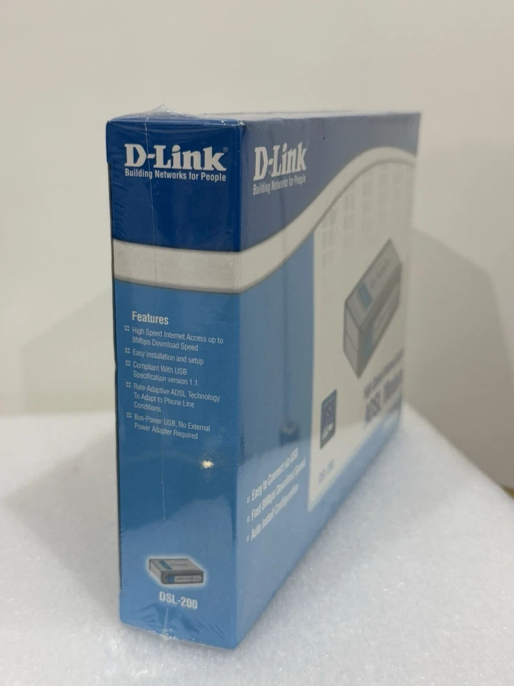 D-Link DSL-200 ADSL Modem High Speed Internet Access with USB Cables - Image 4 of 4