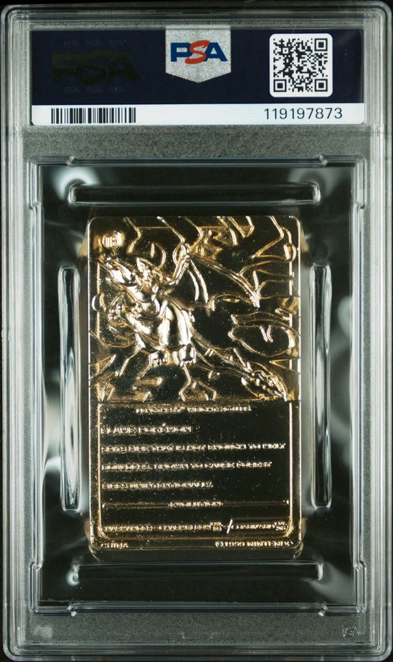 Charizard Pokemon Card Burger King 23K Gold Plated + COA Nintendo WOTC PSA 7 - Image 2 of 3
