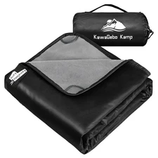 Fleece Waterproof Outdoor Blanket, Windproof Stadium for Camping, Picnics, and
