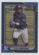 2024 Bowman Chrome Prospects Blue Refractor 119/150 Derek Bernard #BCP-225 4g8