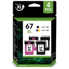 1-4PK 67xl Ink Cartridges for HP Ink 67 XL For deskjet 2700 Envy 6000 6055 6032