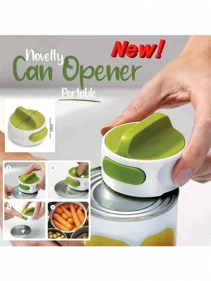 Arthritis and Senior Friendly Easy Grip Compact Can Opener, Quick & Easy to Use. - Image 1 of 4