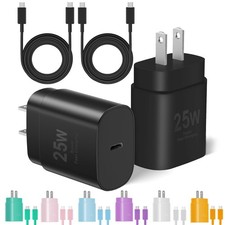 Type C Charger Fast Charging, 2Pack 10FT 6FT Long 6 feet  10 feet, Black