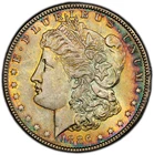 1886 Morgan Silver Dollar - Rainbow Toning 🌈 MS65 PCGS TrueView