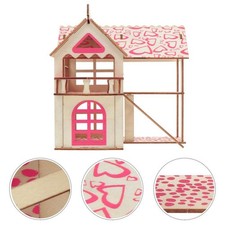 1 Set Hamsterburg aus Holz, Hamstervilla, doppellagiges Holzhaus, Heimtierbedarf