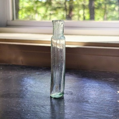 Antique Hand-Blown Glass Opium Vial | Apothecary Medicine Bottle