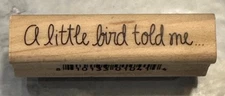 A Muse Amuse Artstamps RUBBER STAMP Stamps A Little Bird Told Me