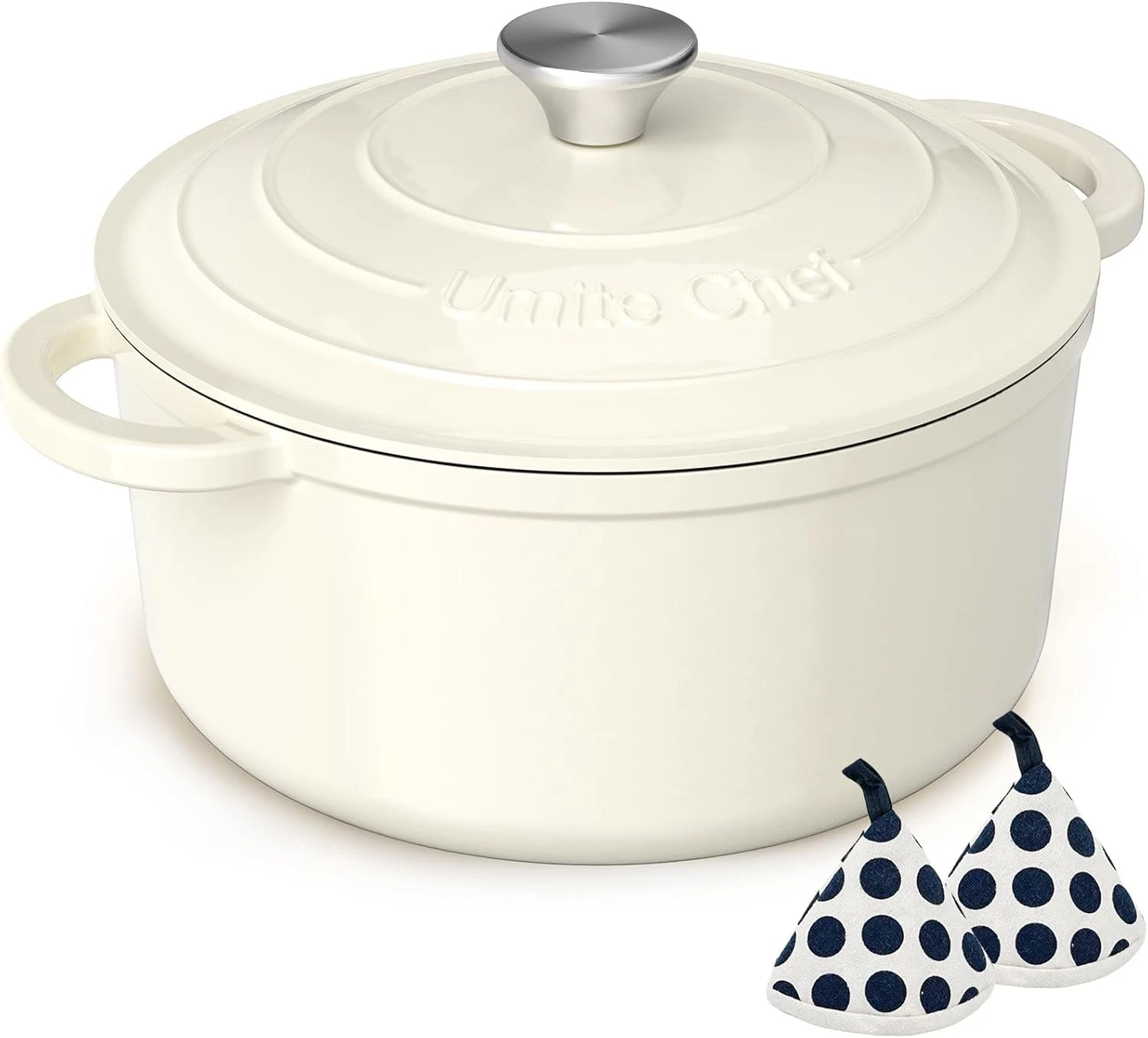 Versatile 5QT Enameled Dutch Oven - Locking Lid & Non-Stick for Perfect Meals