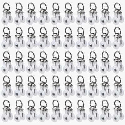 ZSHINE Aluminum Alloy Heavy-Duty Curtain Rail Pulleys Runners 50pcs