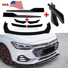 For Chevrolet Cruze Front Bumper Lip Chin Spoiler Body Kit Splitter Side Skirt