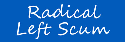 Radical Left Scum Sticker 3x9 Fun Democrat Progressive Values Bumper Stickers