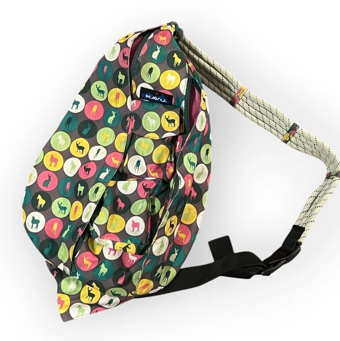 KAVU Original Rope Bag Zebra Print Sling Backpack KAVU Rope Bag Animal Print Bags & Handbags for Women for  main image 2