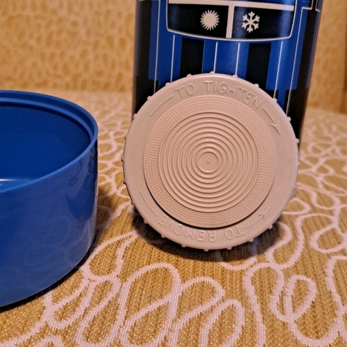 THERMOS King Seeley vintage anni 70 blu e nero 1 pinta caldo o freddo. Vetro, metallo - Foto 7 di 10