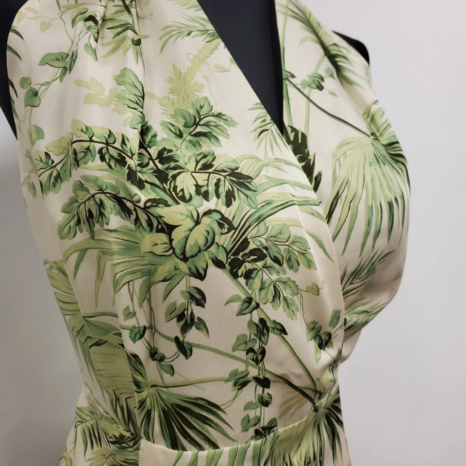 De Colección Doncaster Mujer Tropical Floral Seda Halter Babydoll Top Talla 10 Marfil Foto 3 de 4