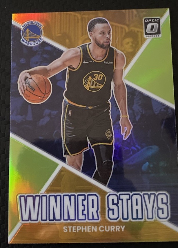 2022-23 Panini Donruss Optic - Winner Stays Stephen Curry #18 Lime Prizm /149