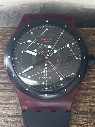 SWATCH SWISS MADE, SISTEM 51 RED STARS AUTOMATIC WATCH SUTR400 Gently Used - Picture 8 of 24
