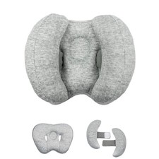 Yufiova Upgrade 2 in 1 Baby Travel Pillow,Adjustable Neck Head Grey