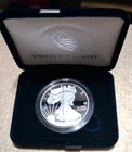 PROOF 2021-W Type 1 Silver Eagle in MINT Box w/COA