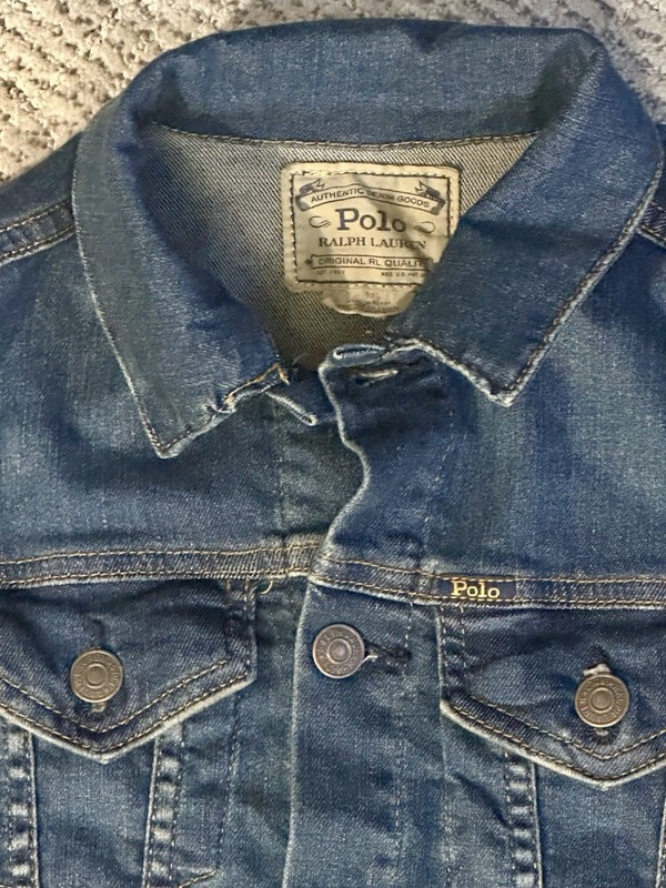 Polo Ralph Lauren Denim Trucker Jacket Girls Size 10 Youth Marcella Wash Blue