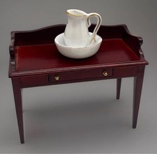 Dolls house wash stand & accessories bathroom bedroom furniture 1/12th Scale. 