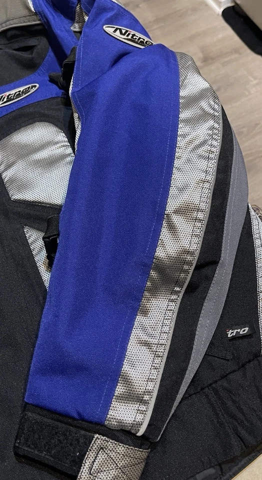Nitro Racing 全衬垫摩托车夹克男式 L 码拉链衬里装甲 — 第 2/4 张图片