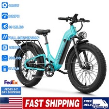 1800W Peak 36Mph Electric Bike Mountain Bicycle 26" Fat Tire E-bike for Adults