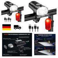 LED Fahrradlicht Set Stvzo Zugelassen Front Und RüCklicht USB LadefäHigkeit