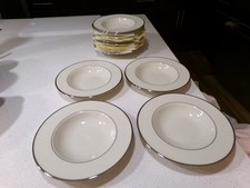 LENOX MONTCLAIR LOT OF 4 RIMMED SOUP BOWLS