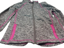 Essentials Girls Full Zip Active Jacket, Purple/Grey, XS  5