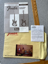 Fender American Vintage '64 Jazz Bass Reissue Full Manual Tags Case Candy Rare