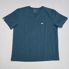 Figs Technical Collection Leon 3 Pocket Scrub Top Mens Size XL Teal