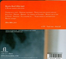 ALICE ADER MAURICE RAVEL: COMPLETE PIANO WORKS NEW CD