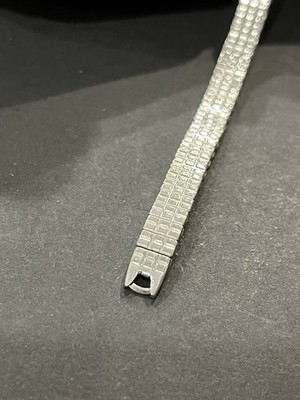 C RING VINTAGE 70's STAINLESS STEEL STRETCH BRACELET WOMEN'S DESIGNER WATCH BAND