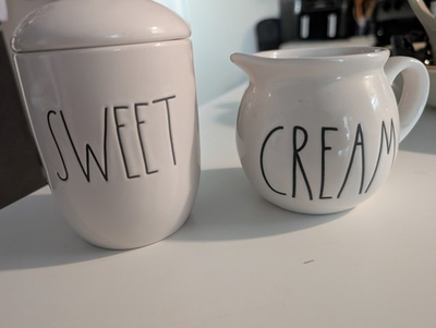 #ad Rae Dunn Cream and Sugar set $15.00
