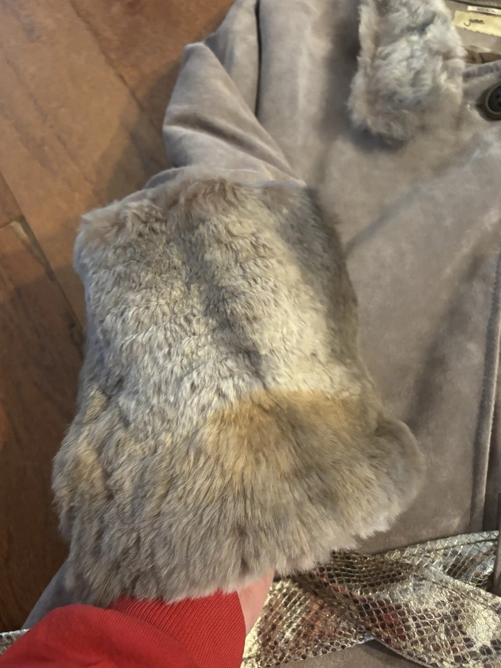 Chaqueta de cuero de gamuza vintage Y2K con cinturón estampado de piel sintética y piel de serpiente Foto 3 de 4