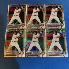 2021 Bowman Chrome Mega Box Mojo Refractor Emmanuel Rodriguez #BCP-20 Lot Of 6!