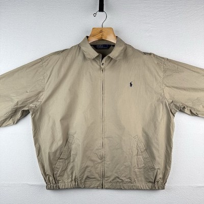 90's Vintage Polo Ralph Lauren Men's XL Unlined Harrington Jacket