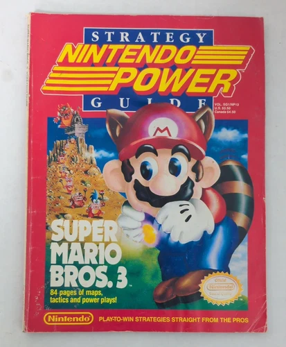 Super Mario Bros 3 Strategy Guide Nintendo Power 1990 NES Vintage
