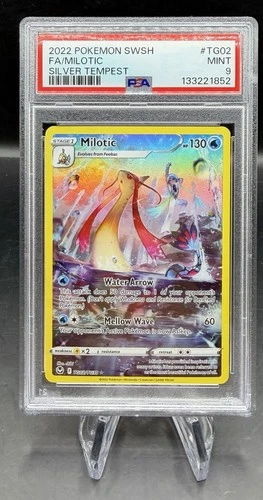2022 POKEMON SWORD & SHIELD SILVER TEMPEST #TG02 FULL ART/MILOTIC PSA 9
