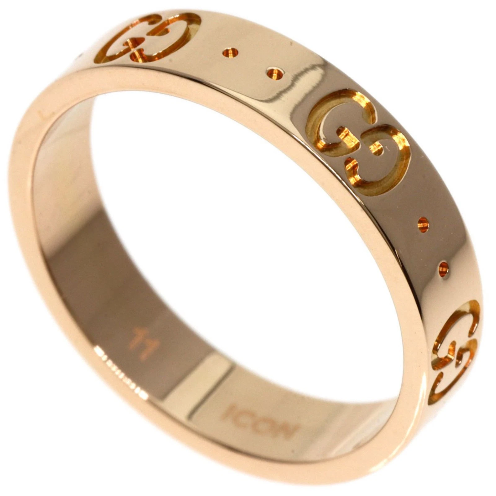 Bague Gucci Icône Or Rose Or Bijoux Authentique