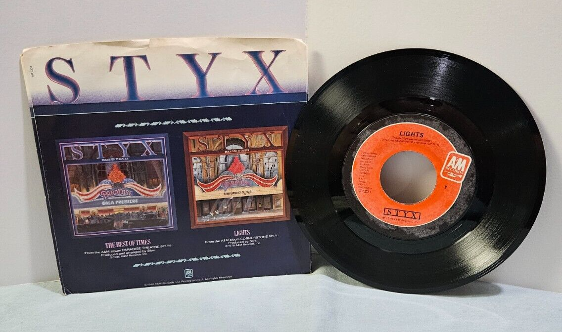 STYX レコード3枚とパンフレット STYX- The Best of Times 45 RPM Record LP with Picture Sleeve | eBay
