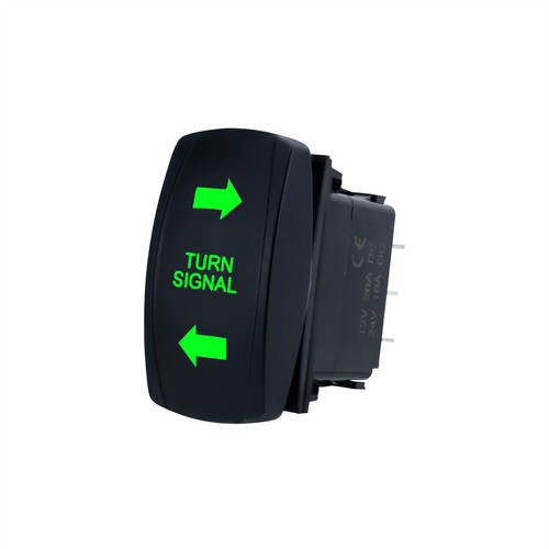 Turn Signal Rocker Switch with Green LED Flasher Light For ATV UTV RV Vehicle - Picture 15 of 19
