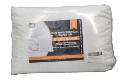 Pack of 4 Utopia Bedding White Square Throw Pillows 18''×18''