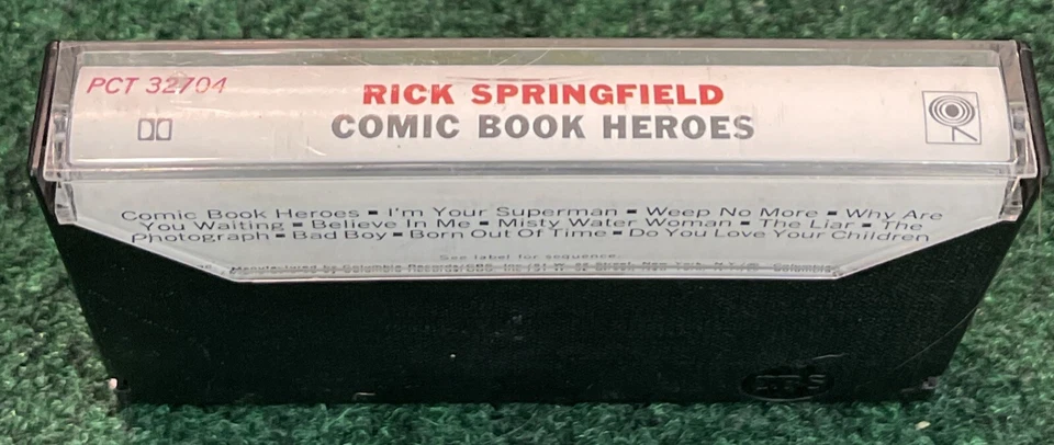 Rick Springfield Comic Book Heroes Cassette Tape PCT32704 (CBS 1973) Foto 3 de 3