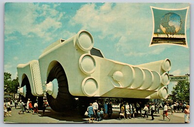 Chrysler Corporation Exhibit Autofare New York Worlds Fair 1964 Postcard