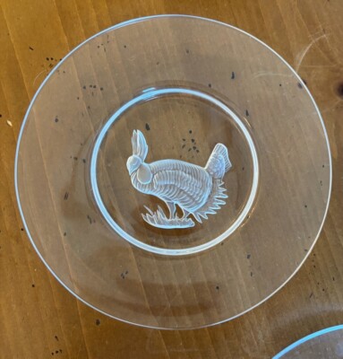 Val Saint Lambert Intaglio DECORATIVE BIRD PLATE