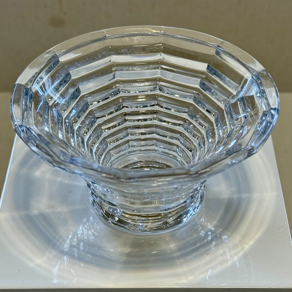 Vintage Ralph Lauren Clear Crystal Votive Candle Holder -RETRO ART DECO STYLE! - Image 2 of 4
