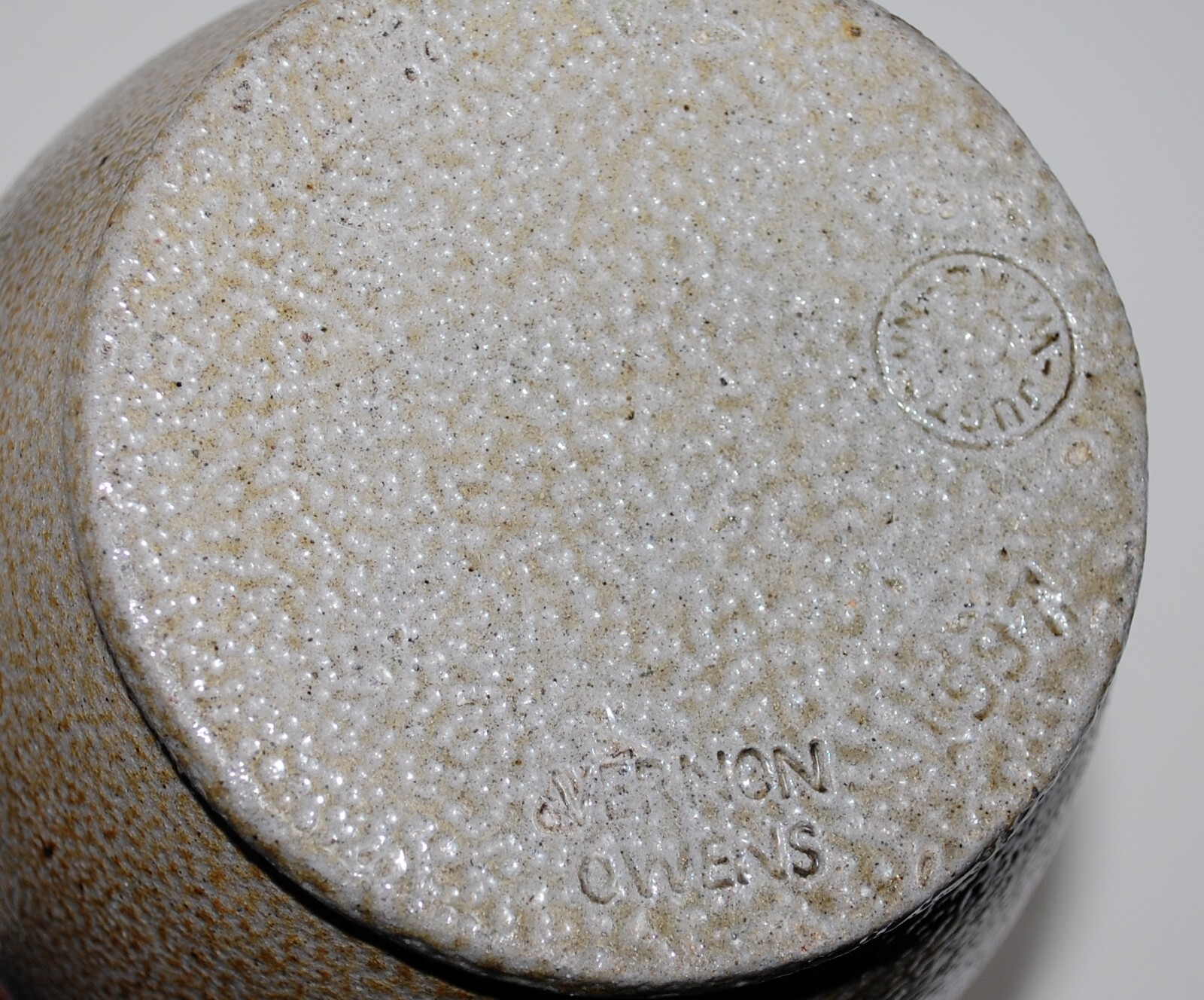 Vintage Vernon Owens Jugtown Ware Pottery Salt Glaze Pitcher Signed NC