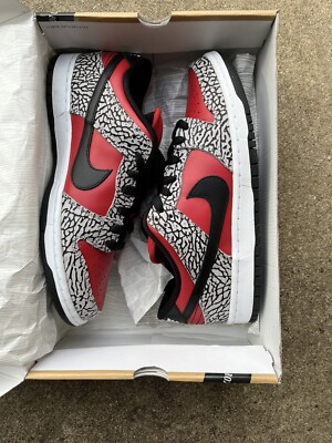 靴/バッグ Supreme 12ss Dunk SB Premium DS 2012 Nike X Supreme SB Dunk Low Premium Red Cement Sz 10 NIB