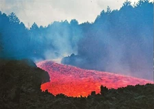 Postcard Italy Sicily Mt. Etna Erupting c1980s NrMINT Unused